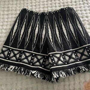 Tory Burch Sevora Jacquard Fringed Shorts Size 0 EUC $298 MSRP